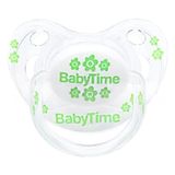 Baby Time Silikon Damaklı & Koruyucu Kapaklı Şeffaf Gövdeli & Desenli Emzik No: 1 - Karma Renk