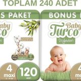 Baby Turco 4 Numara Maxi 120X2 Toplam 240 Adet