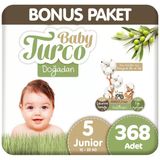 Baby Turco 5 Beden Bebek Bezi Bonus Paket 92X4 368 Adet