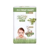 Baby Turco 5 Doğadan 2'li Fırsat Paketi Cırtlı Bebek Bezi