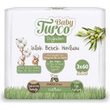 Baby Turco 6 Adet Doğadan Bebek Islak Mendil 3X60 Adet