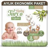 Baby Turco Bebek Bezi Aylık Paket 2 Numara 3-6 kg 68X4 272 Adet.