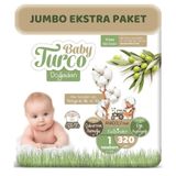 Baby Turco Doğadan No:1 Yenidoğan 320 Adet Bebek Bezi