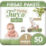 Baby Turco Doğadan No:1 Yenidoğan 50 Adet Bebek Bezi