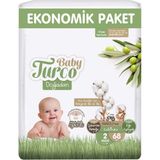 Baby Turco Doğadan No:2 Mini 68 Adet Bebek Bezi