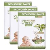 Baby Turco Doğadan No:4 Maxi 144 Adet Bebek Bezi