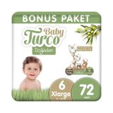 Baby Turco Doğadan No:6 XLarge 72 Adet Bebek Bezi