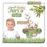 Baby Turco Doğadan No:7 XXLarge 48 Adet Bebek Bezi