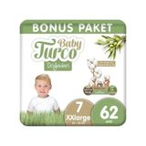 Baby Turco Doğadan No:7 XXLarge 62 Adet Bebek Bezi