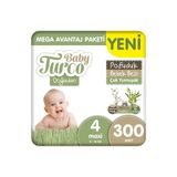 Baby Turco Doğadan Pofuduk 4 Numara Maxi 100'lü 3 Adet Bebek Bezi
