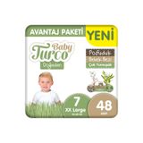 Baby Turco Doğadan Pofuduk No:7 XXLarge 192 Adet Bebek Bezi
