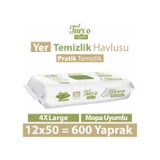 Baby Turco Doğadan Yer Temizlik Havlusu Yeşil Sabun 12 x 50'li