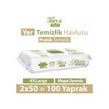 Baby Turco Doğadan Yer Temizlik Havlusu Yeşil Sabun 2 x 50'li