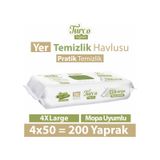 Baby Turco Doğadan Yer Temizlik Havlusu Yeşil Sabun 4 x 50'li