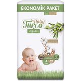 Baby Turco Maxi 4 Beden Bantlı Bebek Bezi 52 Adet 8 - 14 kg Ekstra Yumuşak Koruma