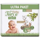 Baby Turco Ultra Midi 112'li Bantlı Bez 5-9 kg Arası Bebeğiniz İçin Yüksek Sızdırmazlık - 3 Beden (4 - 9 kg)
