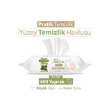 Baby Turco Yüzey Temizlik Havlusu Doğadan 100lü Yeşil Sabun x4 Adet