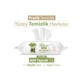 Baby Turco Yüzey Temizlik Havlusu Yeşil Çam, Sabun 100'lü 4 Adet