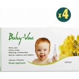 Baby-Vac Burun Aspiratörü 4 Adet BPA İçermeyen Medikal Plastik ile Kolay Kullanım