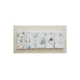 Baby Veil Bebek&Çocuk Ağız Yüz Mendili Karışık 5'li Desenli Set Çift Katlı Pazen Kumaş %100 Pamuk 20x20 CM