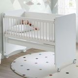 Baby When BW1060 - Pratik Tekerlekli Anne Yanı Beşik 60 x 120 Beyaz - 60 X 120 cm