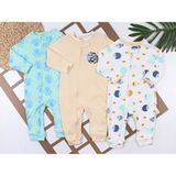 Baby Wings Fermuarlı Balık Desenli 3'lü Takım Tulum - Çok Renkli - 12 - 18 Ay
