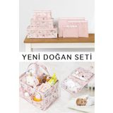 Baby Yeni Doğan Seti - Bavul Organizer , Bakım ve Alt Bakım Çantası Pembe