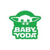 Baby Yoda Araba Stickeri 17X17 Cm Yeşil