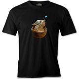 Baby Yoda - Kelebek Siyah Erkek Tshirt - M