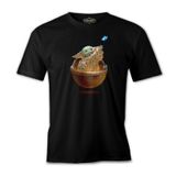Baby Yoda - Kelebek Siyah Erkek Tshirt