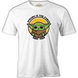 Baby Yoda - Strong Beyaz Erkek Tshirt - M