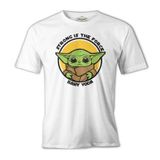 Baby Yoda - Strong Beyaz Erkek Tshirt