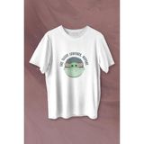 Baby Yoda The Mandalorian Star Wars Bebek Yoda Baskılı Tişört Unisex T-Shirt - Beyaz - XL
