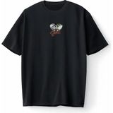 Baby Yoda Uzay Yıldız Savaşları Oversize Unisex Tişört T-Shirt - Siyah