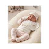 BABY ZUHU HSCO Ayıcık Nakışlı 5'li Yenidogan Hediyelik Bebek Takımı Hastane Çıkış - %100 Pamuklu - Bayramlık