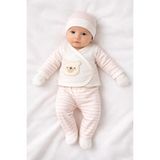Baby Zuhu My Baby Kumsal % 100 Coton 10 Lu Hastane Çıkışı ayıcıklı 6553 - Pembe - Yenidoğan