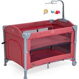 BABY2GO 2254 Culla Anne Yanı Oyun Parkı Park Yatak 70 x 110 cm Tekerlekli - Kırmızı
