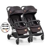 Baby2go Tulipa Cabin Otomatik Katlanan Siyah İkiz Bebek Arabası