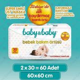 Baby&Baby Baby Baby Bebek Bakım Örtüsü 60x60 cm Alt Açma Bezi 30 lu x 2 Adet