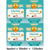 Baby&Baby Bebek Bakım Örtüsü 4 Paket 30 Adet 60x60 cm Süper Emici Kaydırmaz Yüzey