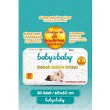 Baby&Baby Bebek Bakım Örtüsü 60x60cm Alt Açma Bezi 30'lu Paket