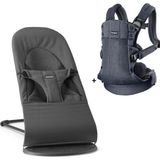 BabyBjörn 2'li Set Balance Soft Woven Jersey Tri-Fabric Dark Grey & Kanguru Harmony Mesh Antracite