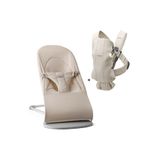 BabyBjörn 2'li Set Balance Soft Woven Jersey Üçlü Kumaş Ana Kucağı & Kanguru Mini 3D Jersey Light Be