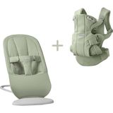 Babybjörn 2’li Set Begin Ana Kucağı & Kanguru Hold Woven Light Green - Yeşil