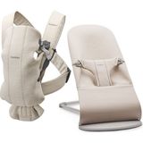 Babybjörn 2'li Set Bliss Ana Kucağı & Kanguru Mini 3D Jersey Light Beige - Açık Bej