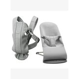 BabyBjörn 2'li Set Bliss Ana kucağı & Kanguru Mini 3D Jersey Light Grey