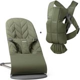 Babybjörn 2'li Set Bliss Ana Kucağı & Kanguru Mini Woven Dark Green - Koyu Yeşil