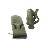 BabyBjörn 2'li Set Bliss Petal Ana kucağı & Kanguru Mini Woven Dark Green
