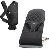 Babybjörn 2'li Set Kanguru Mini Woven & Bliss Ana Kucağı Black - Siyah