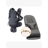Babybjörn 2'li Set Oyuncaklı Bliss Ana Kucağı Petal Woven & Kanguru Move Mesh Anthracite
